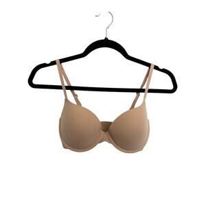 SKIMS T-Shirt Bra Womens 32D Tan Fits Everybody Underwire Padded Demi Cup